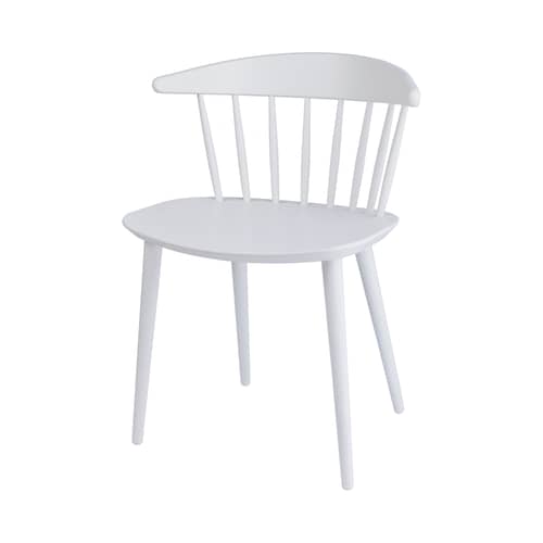 Chaise J104 bois blanc / Réédition années 60 - Hay - Blanc - Hêtre massif teinté