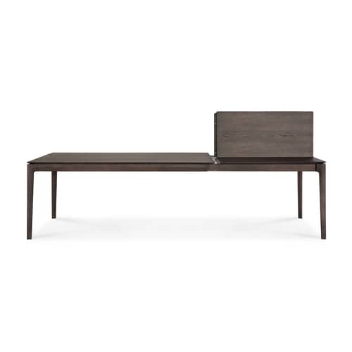 Bok Extending table wood brown / L 180 to 280 cm - 8 to 10 people - Ethnicraft - Dark brown oak - Tinted oak wood