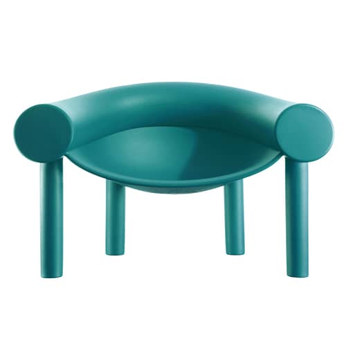 Fauteuil bas Sam plastique bleu / Konstantin Grcic, 2015 - Magis - Bleu pétrole - Matière plastique