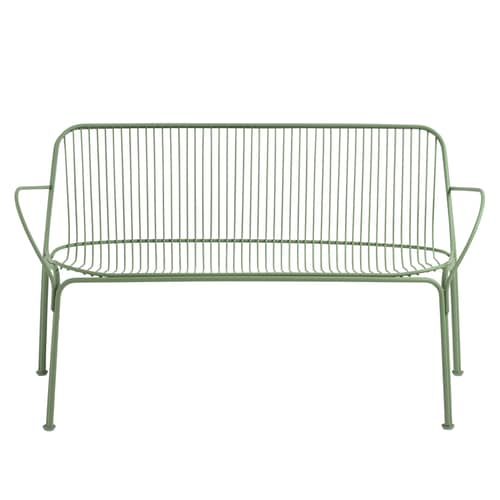 Divano da giardino a 2 posti HiRay metallo verde / Metallo - L 121 cm - Kartell - Verde - Acciaio galvanizzato verniciato