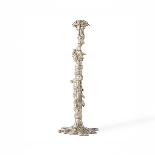 Kerzenleuchter Drip XXL metall silber / H 50 cm - Pols Potten - Silber - Aluminium