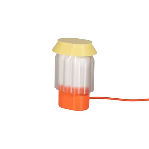 Lampe de table Nour / Plastique recyclé - Fabriqué en France - Warren & Laetitia - Orange / Jaune pastel - Plastique recyclé