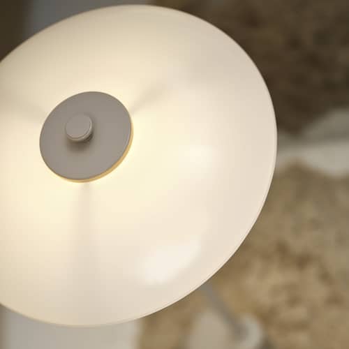 Lampe de table PH 2/1 beige / Réédition 1927 - Louis Poulsen - Beige brillant / Blanc - Aluminium laqué, Verre soufflé bouche