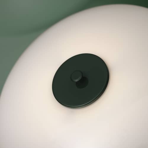Lampe de table PH 2/1 vert / Réédition 1927 - Louis Poulsen - Vert brillant / Blanc - Aluminium laqué, Verre soufflé bouche
