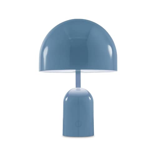Lampe sans fil rechargeable Bell Portable LED / H 28 cm - Tom Dixon - Bleu Baby - ABS