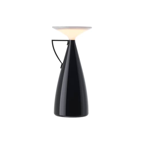 Lampe sans fil rechargeable Camomille LED noir / By Philippe Starck - Recyclé - Kartell - Noir - PMMA recyclé