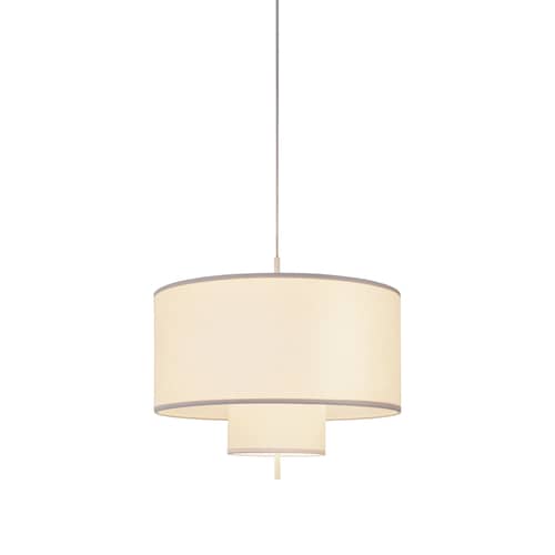 Margin Pendant textile white / Ø 68 x H 44.5 cm - NEW WORKS - White / White upper - Linen, Steel