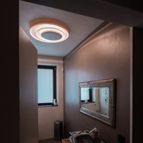 Applique Bahia LED plastique blanc / Plafonnier - 76 x 70 cm - Foscarini - Blanc - Polycarbonate
