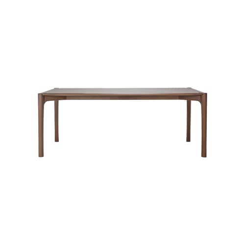 rechteckiger Tisch PI holz natur / 200 x 95 cm - Teakholz massiv / 8 Personen - Ethnicraft - 200 x 95 cm / Teakholz braun - Festes Teakholz gebeizt