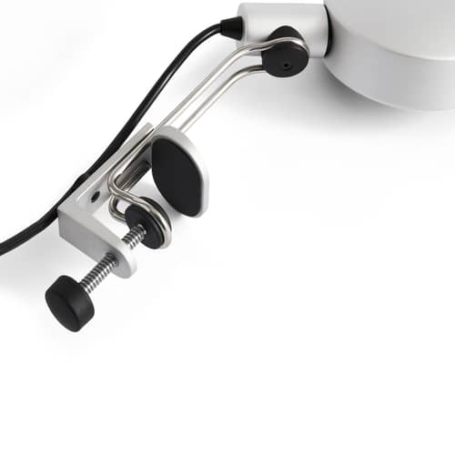 Schreibtischlampe Cupola Clip metall silber / Schraubstockbasis - schwenkbar - Hay - Eloxiert - Aluminium