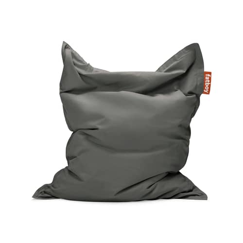 Sitzkissen The Original Canvas textil grau / Recycelt - 140 x 180 cm - Fatboy - Kohlegrau -  Micro-billes EPS, Recyceltes Polyester