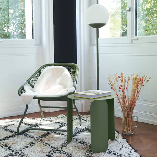 Table basse Bebop métal marron / Ø 45 x H 45 cm - Fermob - Tonka - Acier, Aluminium