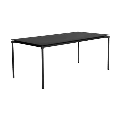 Tavolo rettangolare Fromme metallo nero / Alluminio - 180 x 90 cm - Petite Friture - Nero - Alluminio