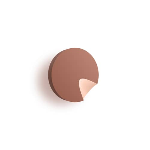 Applique Dots LED plastique rouge / Ø 17,5 cm - Lumière orientable - Vibia - Terracotta (ABS) - ABS laqué