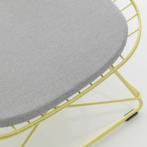 Cuscino per seduta Soft Seat OUTDOOR tessuto grigio / type B - L 41,5 x P 37 cm - Vitra - Grigio (tessuto Simmons 55) - Schiuma di poliuretano, Tessuto outdoor