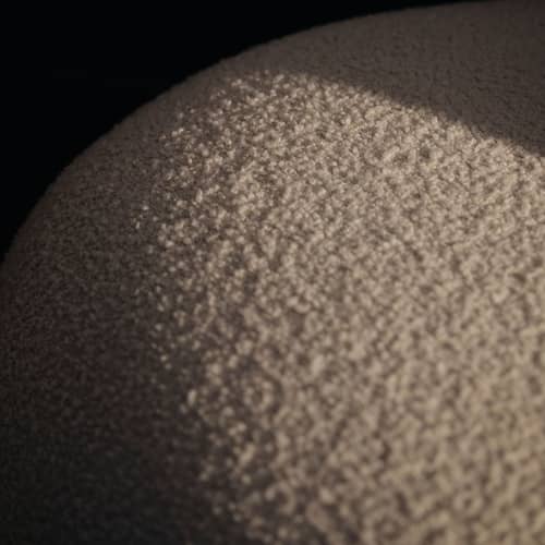 Chauffeuse Rico Piccolo / Tissu bouclé - Ferm Living - Blanc cassé (tissu bouclé) - Bois, Mousse, Tissu bouclé