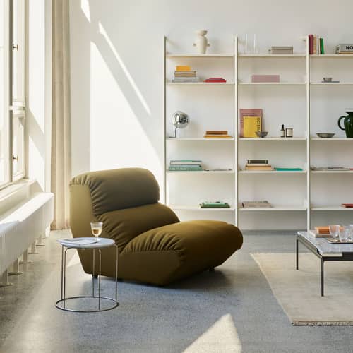 Lounge Sessel Hi Lo AV54 &tradition - Grün - Textil