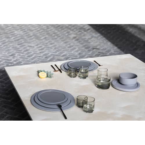 Karaffe Inner Circle glas grau / 75 cl - Glas - valerie objects - 75 cl / Rauchgrau - Glas