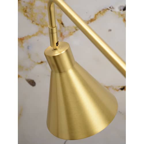Lampada a stelo Lyon oro metallo / Orientabile & girevole - It\'s about Romi - Oro - Ferro