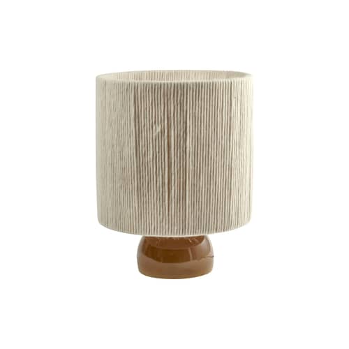 Lampe de table Heritage tissu marron / H 66.5 cm - Serax - Ocre vintage - Céramique, Laine