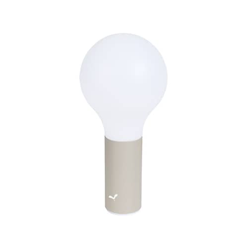 Lampe extérieur sans fil rechargeable Aplô LED plastique & métal gris - Fermob - Gris argile - Aluminium, Polycarbonate