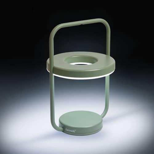 Lampe extérieur sans fil rechargeable Ulli LED métal vert / H 29,5 cm - Fermob - Cactus (monochrome) - ABS, Aluminium, Polycarbonate