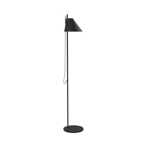 Lampadaire Yuh LED métal noir / Orientable - H 140 cm - Louis Poulsen - Noir - Aluminium laqué, Laiton