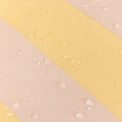 Pouf d\'extérieur enfant Vibes - NOBODINOZ - Jaune & rose / Rayé - Polystyrène expansé, Tissu acrylique