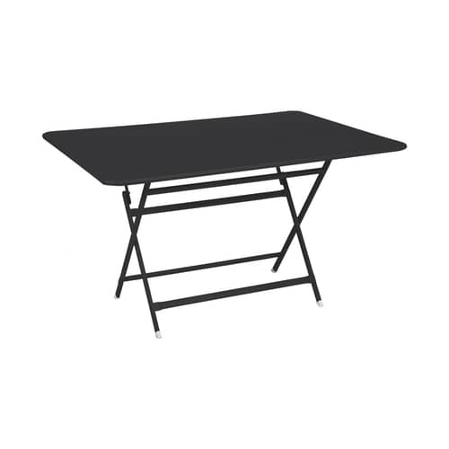 Table pliante Caractère   / 128 x 90 cm - 6 personnes / Métal - Fermob - Carbone - Acier