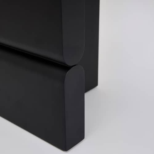 Table d\'appoint Coloured Wood Noon bois noir / Ø 38 x H 42,5 cm - NOBODINOZ - Noir - Frêne