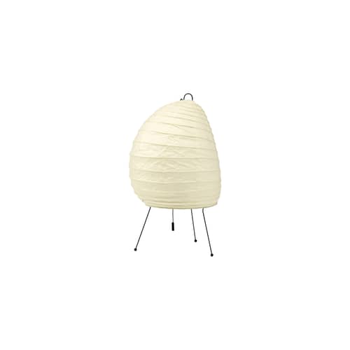 Tischleuchte Akari 1N papierfaser beige /Isamu Noguchi, 1951 - L 26 x H 39 cm - Vitra - Beige - Stahl, Washi-Papier