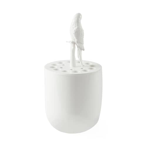 Vase Bird Watching céramique blanc / H 51 cm - POLSPOTTEN - Blanc / doré - Céramique émaillée