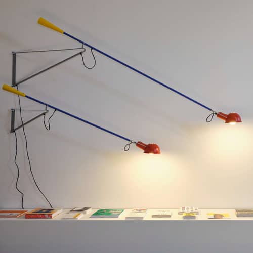 Wandleuchte mit Stromkabel 265 SMALL metall weiß / L 150 cm - Modell aus dem Jahr 1973 - Flos - Weiß - Gusseisen, Stahl