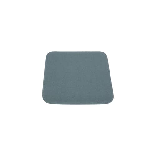Accessorio  tessuto blu / Cuscino per sgabello Curva - 27,5 x 32 cm - AYTM - Ricci blu - Schiuma di poliuretano, Tessuto bouclé
