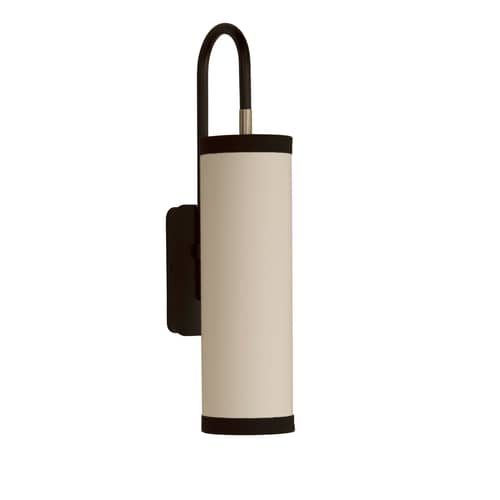 Applique Tokyo tissu blanc noir / Coton - H 42 cm - Maison Sarah Lavoine - Coton blanc / Noir - Acier thermolaqué, Coton