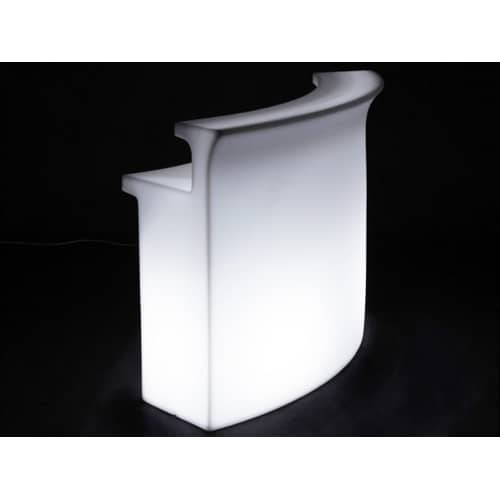Bar lumineux Break Bar plastique blanc / L 175 cm - Slide - Blanc - Polyéthylène recyclable rotomoulé