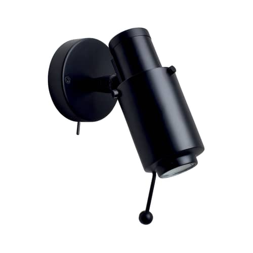 Wandleuchte Biny Spot metall schwarz / Leuchtmittel GU10 - DCW éditions - Schwarz / Rohr schwarz - Aluminium, Stahl