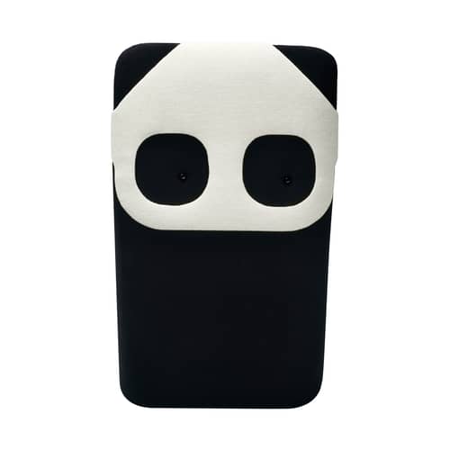 Coussin Panda Mini tissu blanc noir / L 20 x H 33 cm - EO - Noir & Blanc - Mousse, Tissu Kvadrat