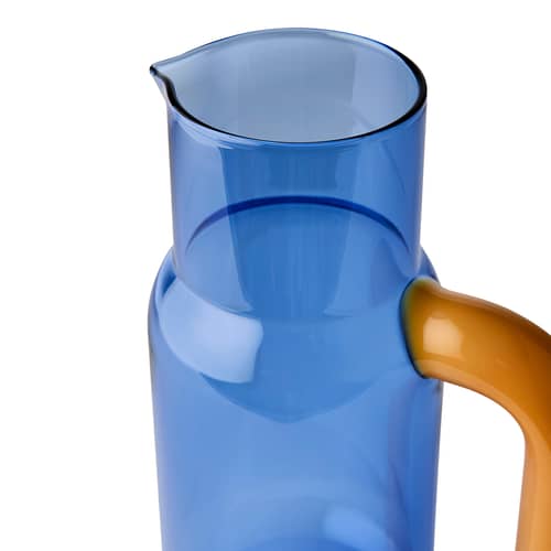 Karaffe  glas blau / 1,2 Liter - STUDIO ABOUT - Blau / Milchbernstein - Borosilikatglas