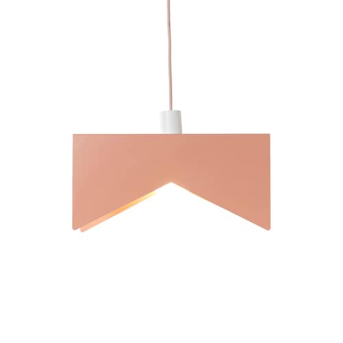 Aberto Pendant metal pink / L 40 x H 20 cm - ATELIER DOBRA - Old rose - Powder coated steel