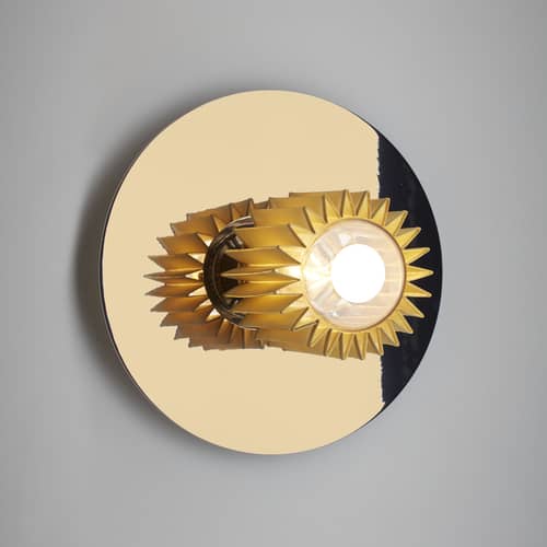 Applique In the sun Medium or métal / Plafonnier - Ø 27 cm - DCW éditions - Doré / Maille or - Acier, Aluminium, Verre