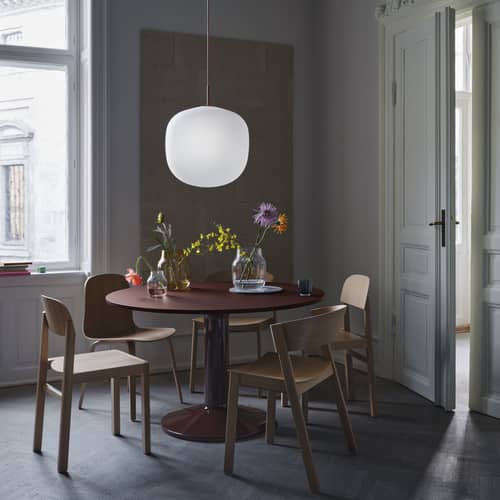 Runder Tisch Midst Muuto / Ø 120 cm - Linoleum - Rot - Corian