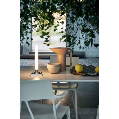 Schnurlosleuchte Goodnight LED plastikmaterial silber metall - Kartell - Verchromt - PMMA, Recyceltes ABS