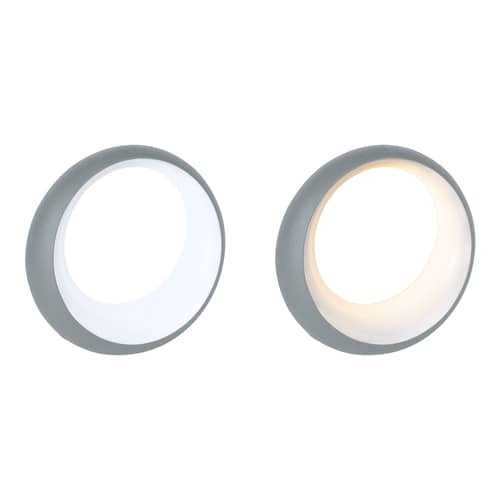 Schnurlosleuchte Hoopik LED metall grau / Ø 24 cm - Fermob - Lapilligrau - Aluminium, Polykarbonat