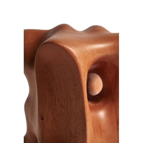 Natural Organic Sculpture natural wood / Hand-carved mahogany - 13 x 14 x H 22 cm - Ethnicraft - Mahogany - Solid mahogany