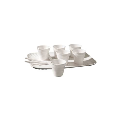 Service à café Estetico Quotidiano céramique blanc / Pour 6 personnes - Seletti - Pour 6 personnes /  Blanc - Porcelaine