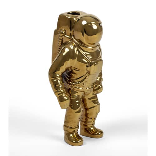 Soliflora Cosmic Diner Starman keramik gold metall / H 28 cm - Seletti - Gold - Porzellan, bemalt