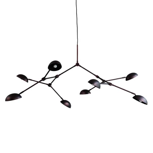 Sospensione Drop metallo nero / 154 x 121 x H 73 cm - Modulare - 101 COPENHAGEN - Nero bruciato - Ferro
