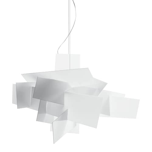 Suspension Big Bang plastique blanc / Ø 96 cm - Franzolini & Jimenez, 2005 - Foscarini - Blanc - Méthacrylate