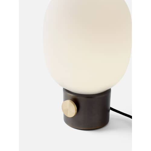 JWDA Table lamp glass white brown metal / Metal - Audo Copenhagen - Burnished brass - Burnished brass, Glass